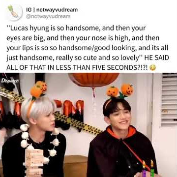 Jaemin aggressively flirting with a blushing Lucas