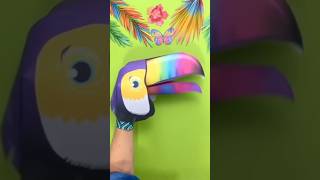 Make a Toucan Puppet DIY printable templates at happythought co uk