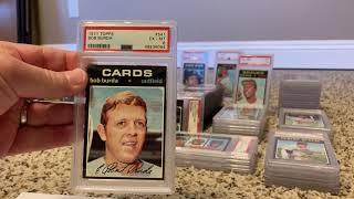 #21 An All 1971 Topps PSA Graded Return/Reveal (61 Cards).  Great Grades On These Tough Cards !!
