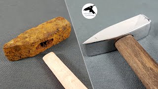 Реставрация очень ржавого молотка / Restoration of a very rusty hammer