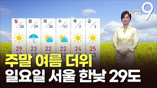 [날씨] 주말 여름 더위…일요일 서울 한낮 29도