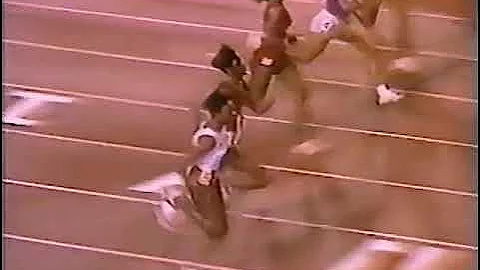 Juliet Cuthbert  vs  Gwen  Torrence 1986 NCAA Outd...
