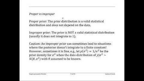 Bayesian statistics: Overview of prior distributions