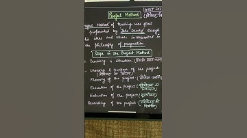 project Method and its steps HTET 2025