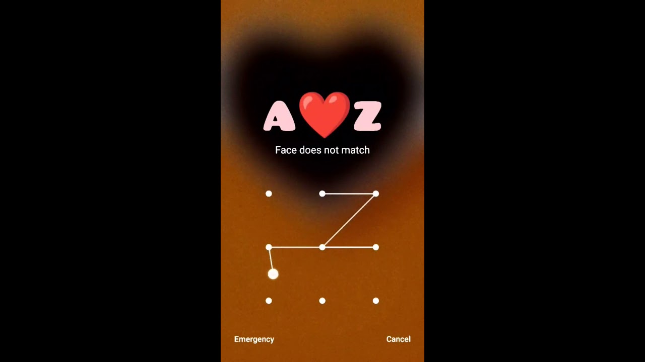 A Love Z Pattern Lock Phone Status