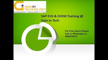 SAP EHS Overview| SAP EHS Online Training| SAP EHSM online Training