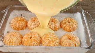 Aprovecha las mandarinas 🍊 que están económicas 💰! y prepara este delicioso postre para merendar!☕