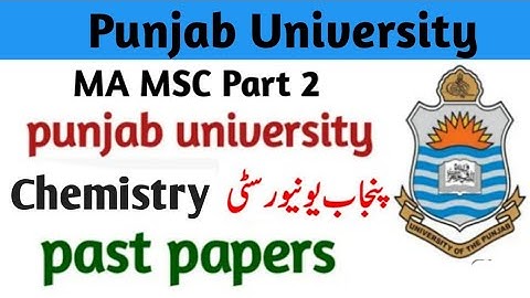 Ma Msc part 2 chemistry past paper Punjab university