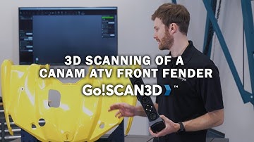 3D scanning of a 2020 Canam ATV front fender using Go!SCAN SPARK