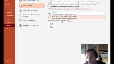 Powerpoint -  Exporter au format vidéo un diaporama