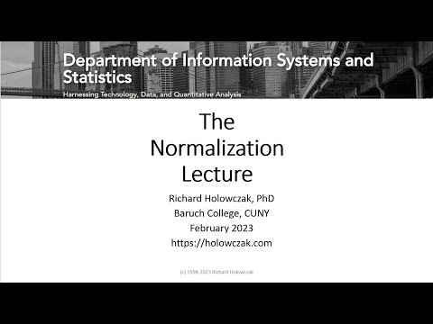 The Normalization Lecture