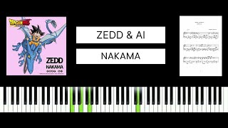 Zedd - NAKAMA feat. AI (BEST PIANO TUTORIAL \u0026 COVER)