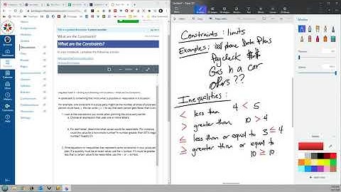 Constraints and Inequalities