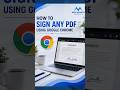 How to Sign Any PDF Using Google Chrome #Shorts