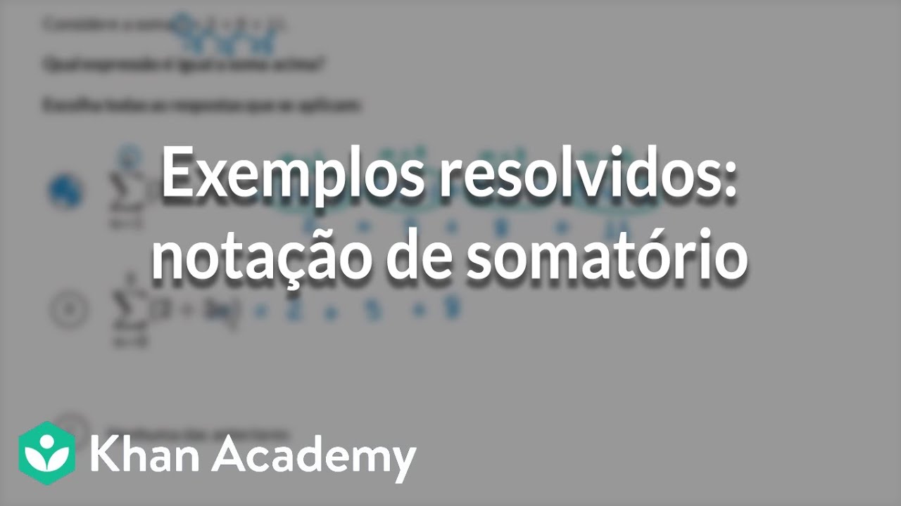 Matemática, SIM OU NÃO. - A notação Sigma, somatório de expressões  algébricas!