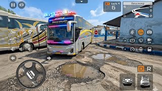 Game Mobil Bus Miyor Jb5 Full Lampu Strobo Keren Abis | Telolet Basuri Bussid Gameplay screenshot 5