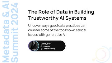 [Generationship] The Role of Data in Building Trustworthy AI Systems