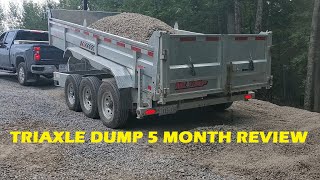 Triaxle Ktrail 10 ton Dump Trailer 5 month review.