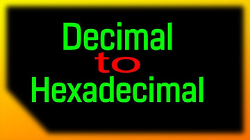 Decimal to hexadecimal with decimal point | Digital number system