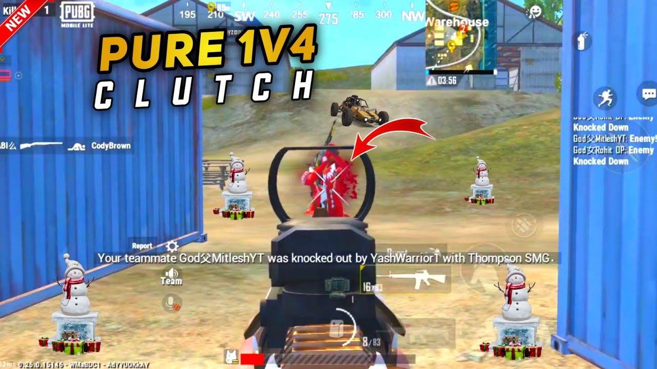 ONLY CLUTCHES IN THIS VIDEO 1V4 😱| 1V2 CLUTCHES 🔥 | PUBG LITE - BGMI ...