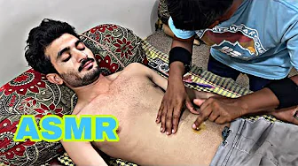 ASMR ABDOMINAL MASSAGE : Tickle armpit 👌🏻😂