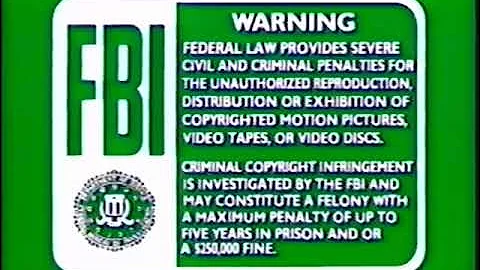 Green FBI Warning Screens (1991-1997)