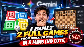 I Built 2 Full Games from Scratch with Gemini in 5 Mins (NO CUTS)