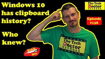 138: Clipboard History. Remembering what you cut and copied - Windows 10 feature #QuickBite