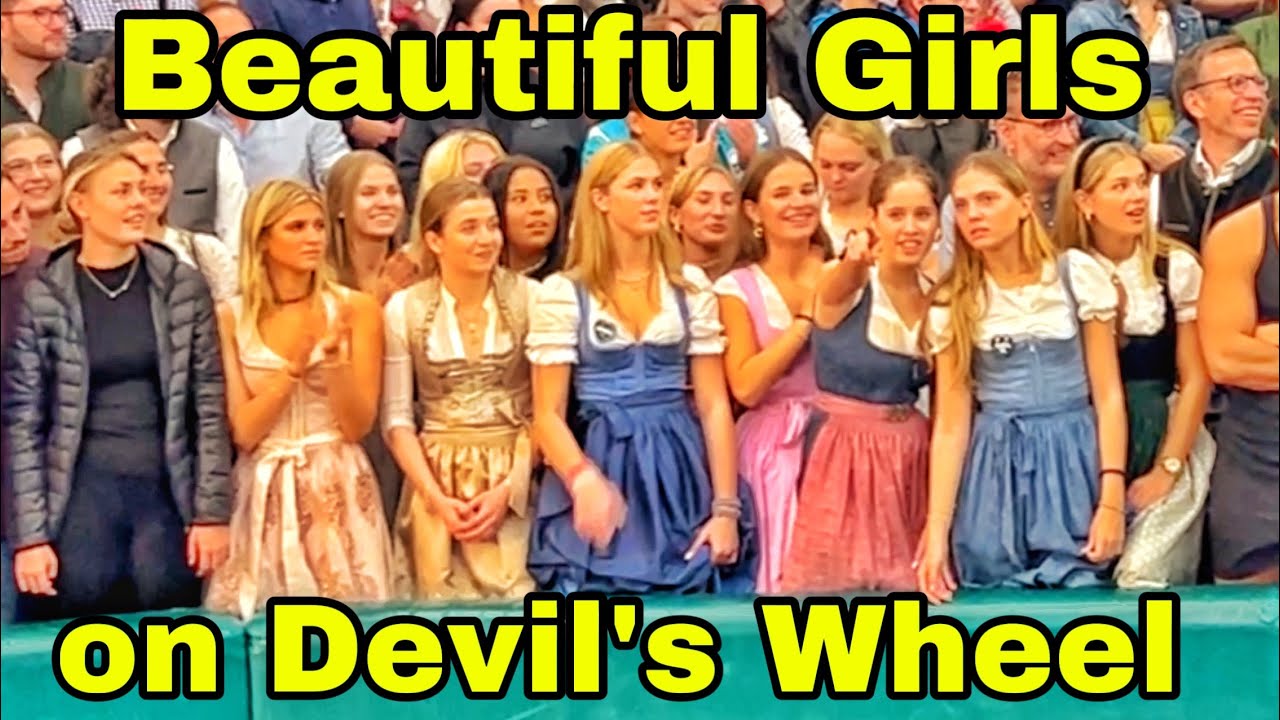 Beautiful Girls On The Devils Wheel At The Oktoberfest In Munich 2023 Teufelsrad Youtube