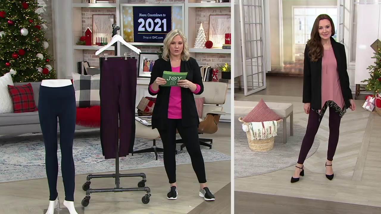 Spanx Ankle Length Ponte Hem Slit Leggings on QVC 