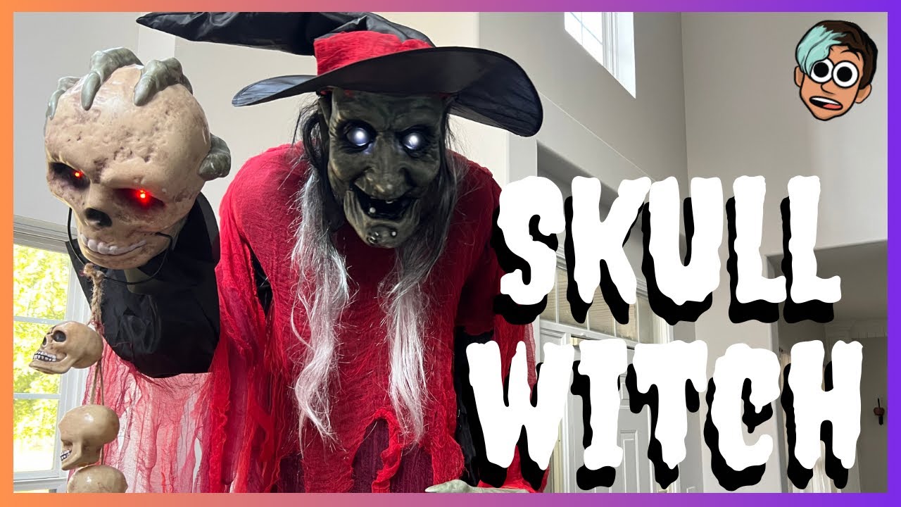 👻Lowes 8Ft Skull Witch - Unboxing/Setup!🎃