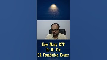 How Many RTP To Do For CA Foundation Exams #shorts
