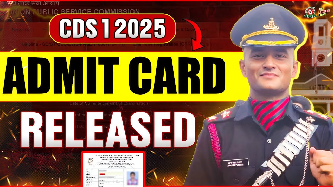 🎯 CDS 1 2025 Admit Card Out | How to Download & Exam Day Tips ...