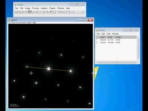 Imagej Measuring Length And Angle In Tem Sad Pattern