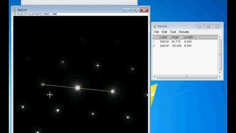 ImageJ  Measuring length and angle in TEM-SAD pattern
