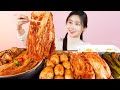 MUKBANG ASMR | Amazing! Braised Pork Kimchi🌶KimchiJjim 3 Kind of Kimchi Eat Korean Eatingshow 아라 Ara