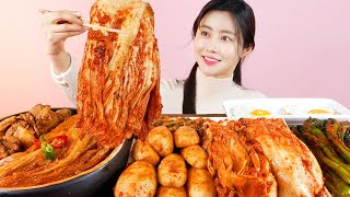 MUKBANG ASMR | Amazing! Braised Pork KimchiKimchiJjim 3 Kind of Kimchi Eat Korean Eatingshow 아라 Ara