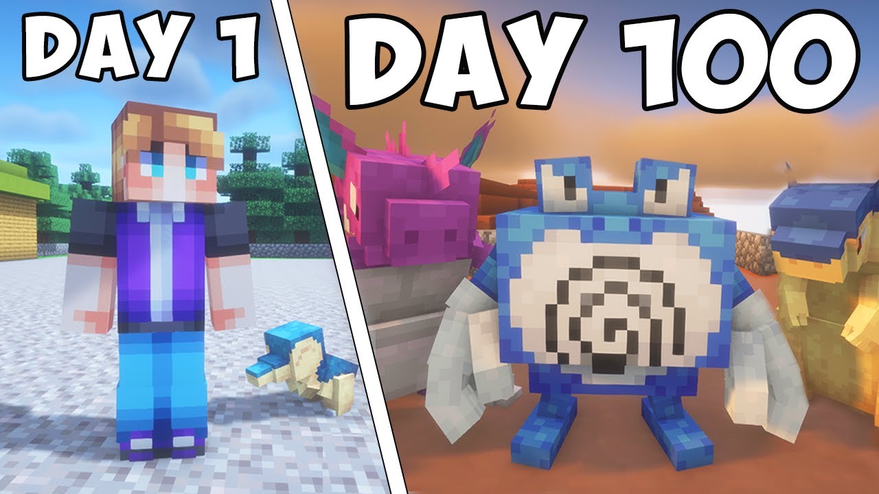 Surviving 100 Days in Johto Pokémon Minecraft (Cobblemon) - YouTube