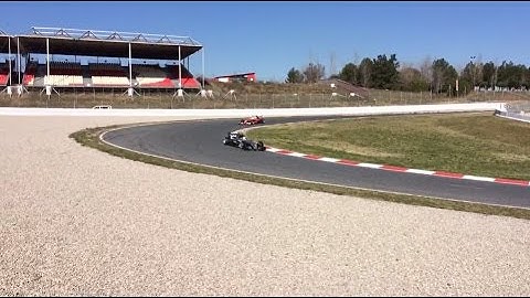 F1 2016 Barcelona Test 2 - Lewis Hamilton and Sebastian Vettel in action
