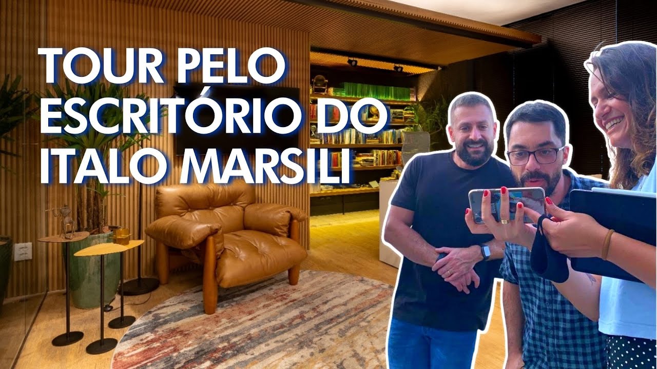 ESCRITÓRIO CONTEMPORÂNEO COM RIPADO DE MADEIRA