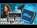 HW News - New AMD CPUs, AMD Fixes USB Drop-Out, NVIDIA Crypto Lawsuit - Gamers Nexus