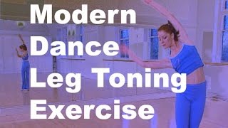 Leg toning exercise with Ballet moves from Modern Dance Workout
