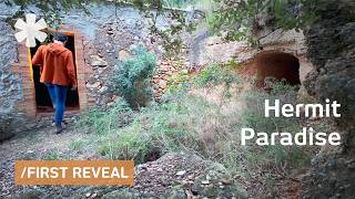 1st look at our forest homestead: simple life in stone hut \u0026 hermit cave