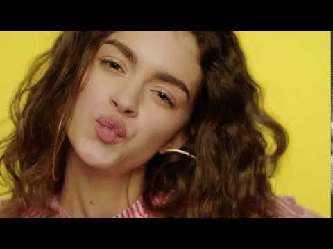 young woman kissing