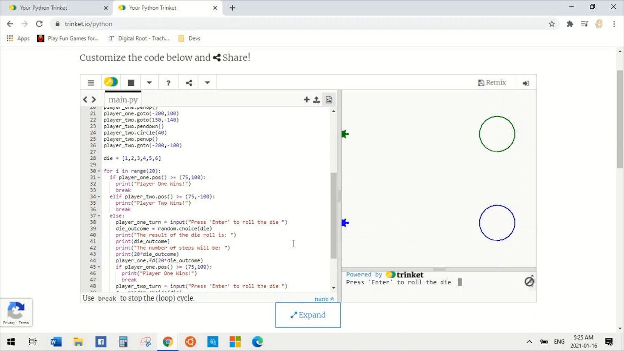 Python 3 Trinket: Put Interactive Python Anywhere on the Web (Turtle ...