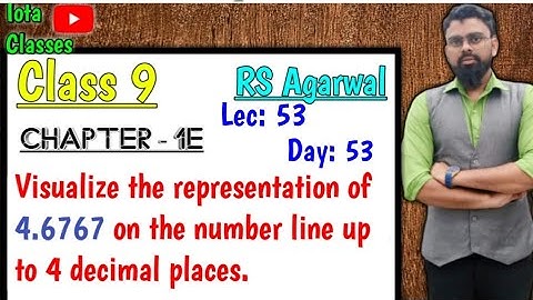 Visualize the representation of 4.6767 on the number line up to 4 decimal places.