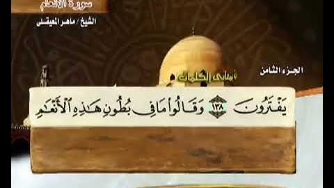 القرآن الكريم الجزء الثامن 8 الشيخ ماهر المعيقليThe Holy Quran, Part Eight8, Sheikh Maher Al-Muaiqly