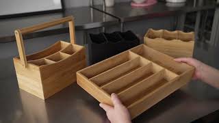 Bamboo Flatware Holders - RWB0430, RWB0431, RWB0469, RWB0471- Restaurantware