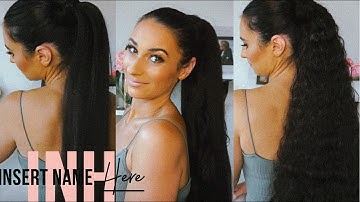 INSERT NAME HERE (INH HAIR) REVIEW + TUTORIAL ( MIYA + SHAYLA PONYTAIL EXTENSIONS ) SO EASY TO USE!!