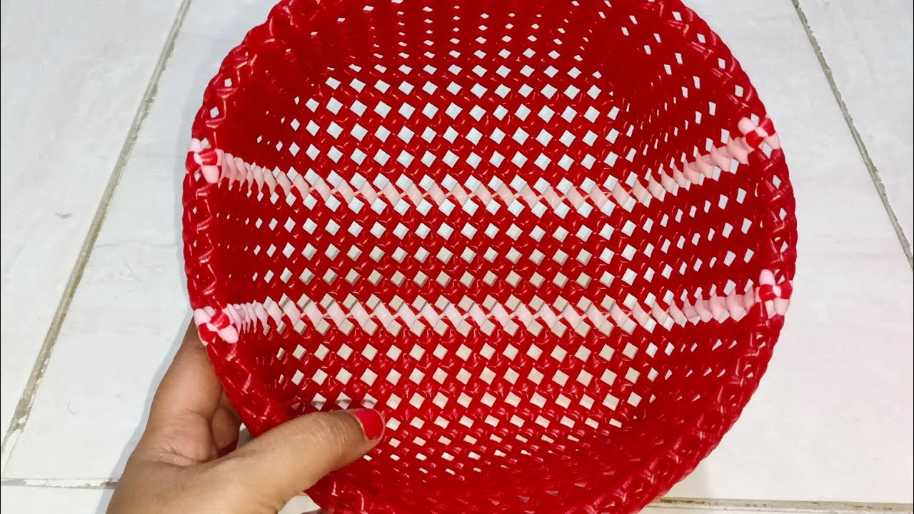 ஏணிப்படி முடிச்சி இல்லாமல் storage basket/ without ladder knot storage basket/Beginners Basket